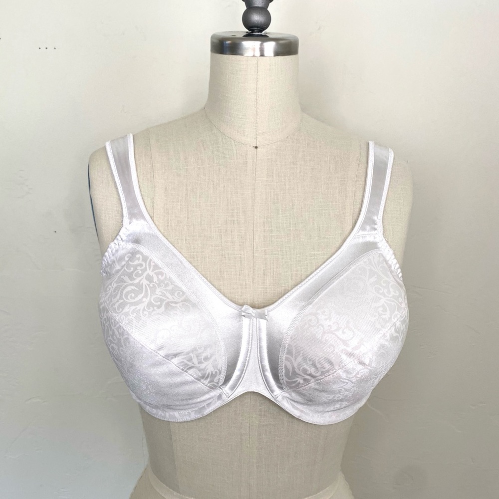 36D Bali 3652 Full Coverage White Underwire Bra
